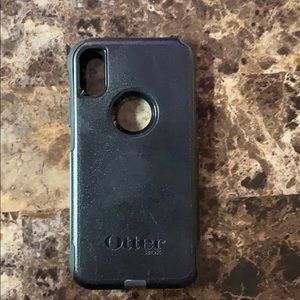 Black Otterbox case for iPhone X